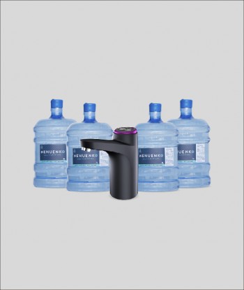 Pack Inicial: 4 Recargas 10 Litros con Botellón y Bomba USB W07 PRO Negra